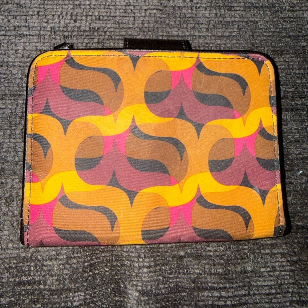Y2K Vera Bradley Modern Lights Push Lock Wallet Zip Around Clutch - Picture 3 of 12